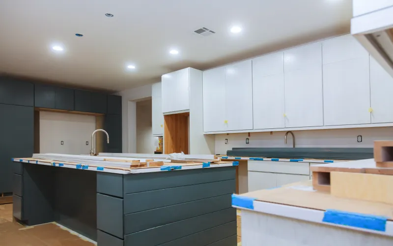 Cabinet hardware and spray finishing details - GTA Paint kitchen cabinet painting cost Toronto
