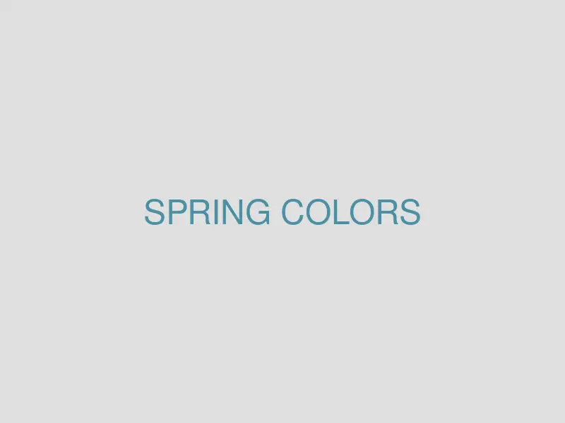 Spring color trends
